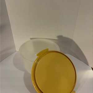 Tupperware Yellow and White Food Storage Container